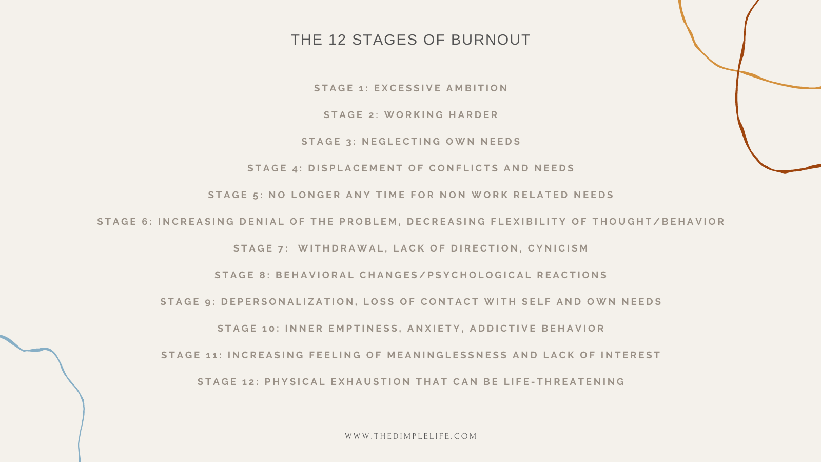 The 12 Stages Of Burnout The Dimple Life